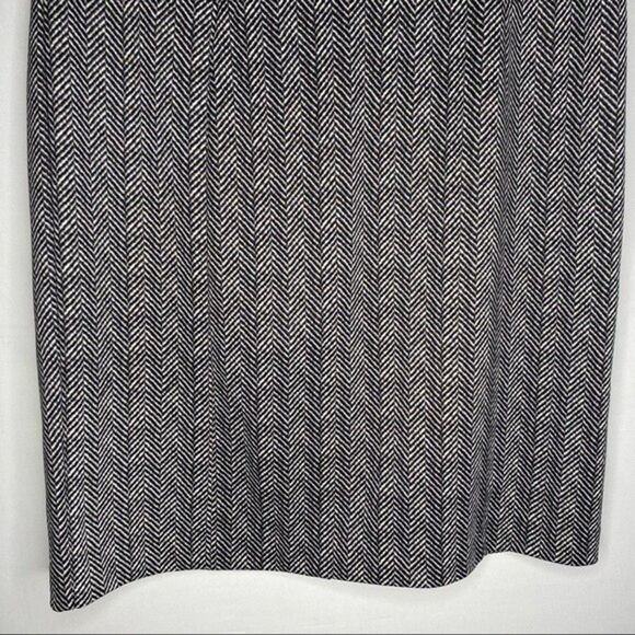 Michael Kors Black White Herringbone Pencil Skirt 8 - Picture 4 of 9